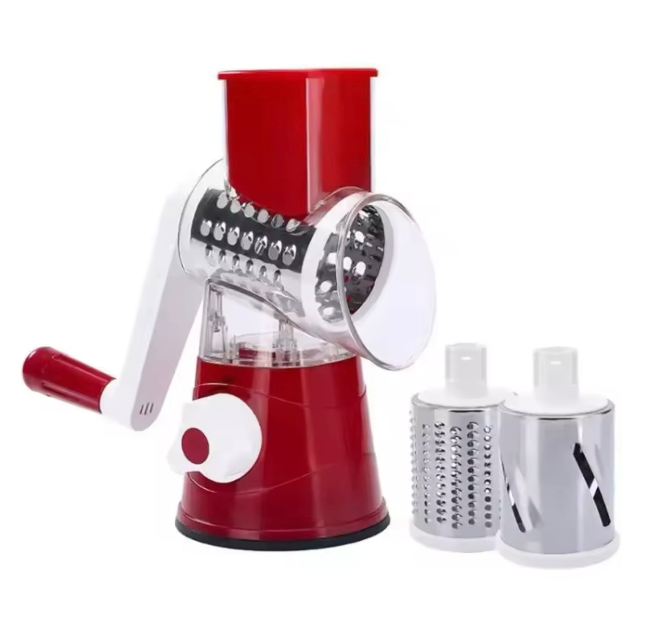 Rotary Grater 3 In 1 Slicing Grater Drum Grater Vegetables Cutter With Handle Manual Rotary Cheese Kitchen Shredder Hand Drum