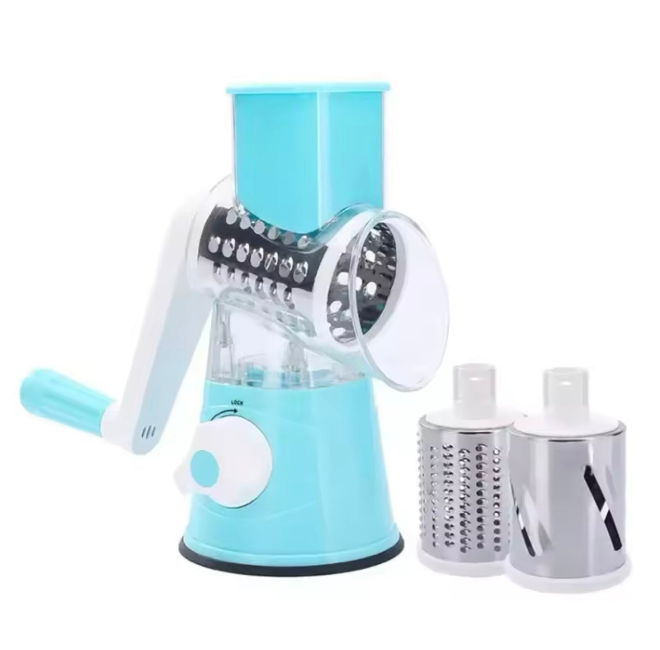 Rotary Grater 3 In 1 Slicing Grater Drum Grater Vegetables Cutter With Handle Manual Rotary Cheese Kitchen Shredder Hand Drum