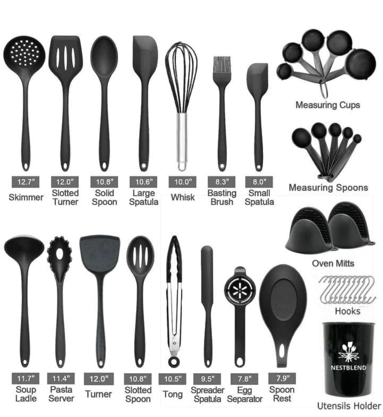 Nestblend Nonstick Kitchen Utensils Set